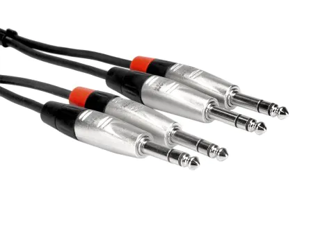 Hosa HSS-000X2 REAN Dual 1/4" TRS Cable