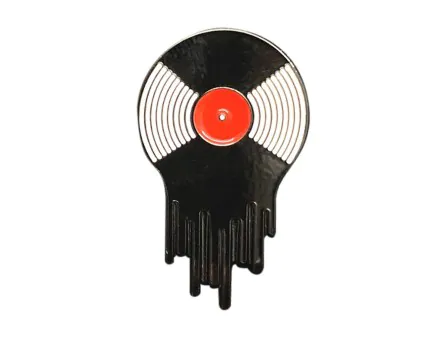 Khonka Klub Melting Vinyl Record Pin Khonka Klub Melting Vinyl Record Pin