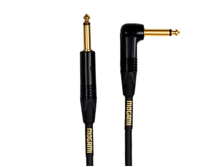 Mogami Gold Straight to Right Angle 1/4" Cable