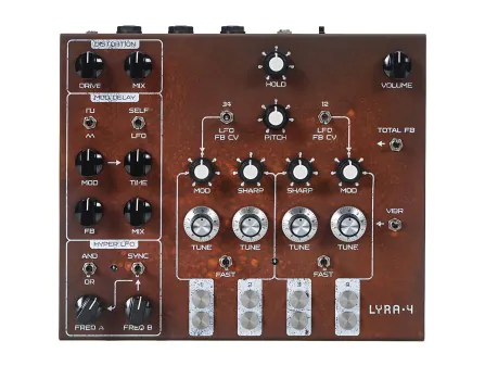 SOMA Lyra-4 Organismic Drone Synthesizer (Rust)