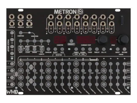 Metron Trigger/Gate Rhythm Sequencer (Black) Metron Trigger/Gate Rhythm Sequencer (Black)