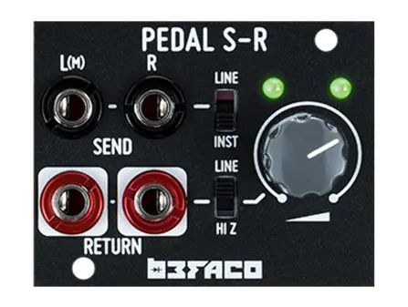 Pedal S-R 1U FX Send + Return Interface Pedal S-R 1U FX Send + Return Interface