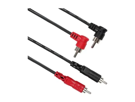 CRA-200R Dual RCA to Right-Angle RCA Cable CRA-200R Dual RCA to Right-Angle RCA Cable