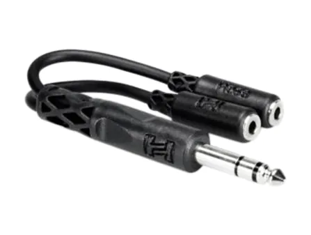 YMP-234 1/4" TRS to Dual 3.5mm TRSF Y Stereo Breakout