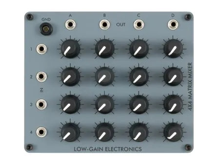 Low-Gain 4x4 Passive Matrix Mixer (3.5mm Jacks)