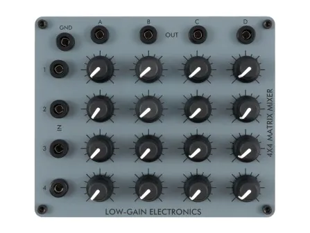 Low-Gain 4x4 Passive Matrix Mixer (Banana Jacks)