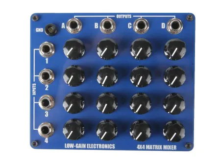 Low-Gain 4x4 Passive Matrix Mixer (1/4" Jacks)