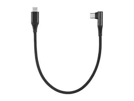 myVolts Right Angle USB-C Cable - 30CM (Black)