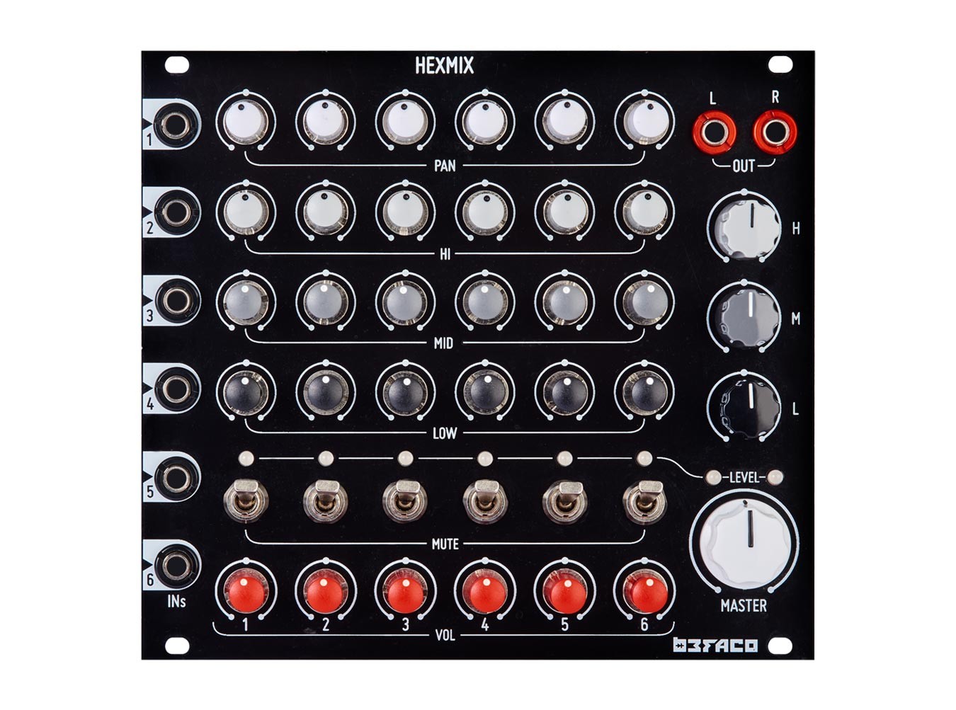 Befaco 6-Channel Performance Mixer - Circuit