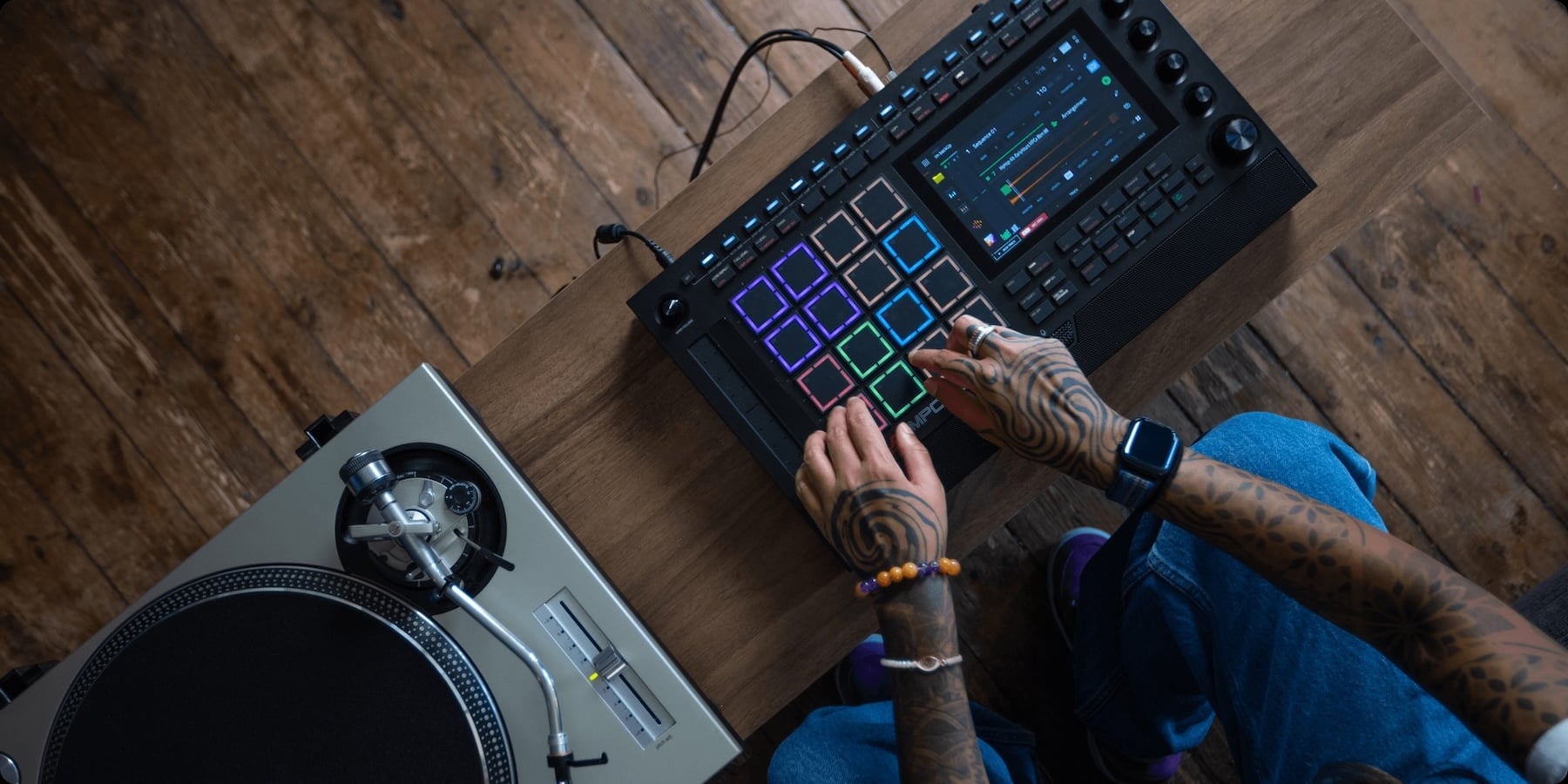 Detail of the Akai MPC Live III's pads