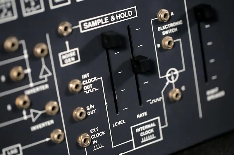 Close-up of the ARP 2600 Sample & Hold section