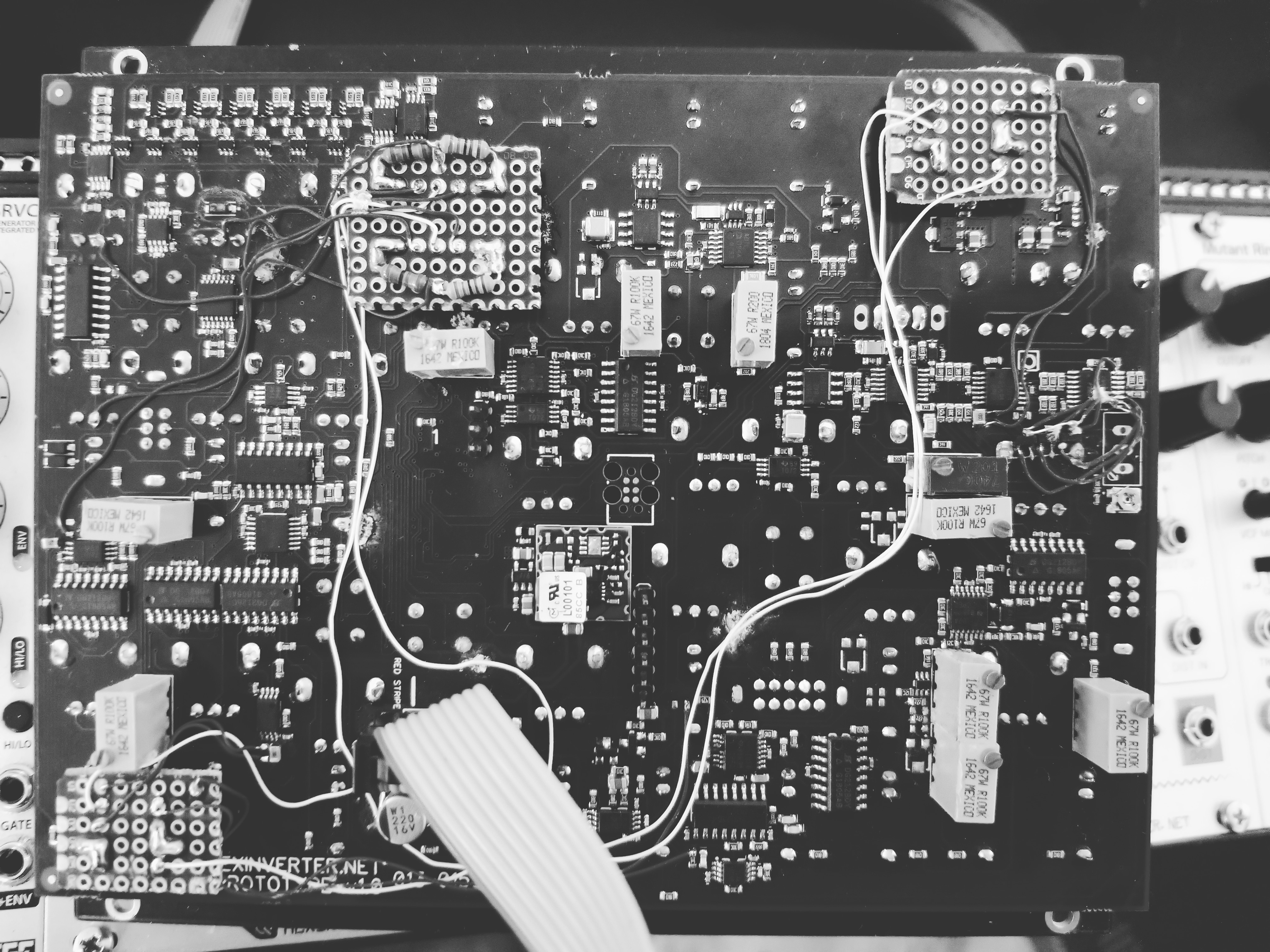 Behind the panel of an early Mindphaser prototype
