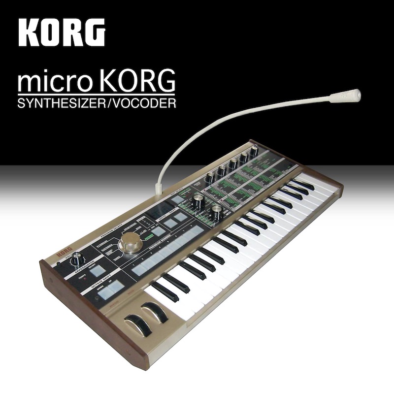 Korg's microKORG, as pictured on the front page of its user manual.
