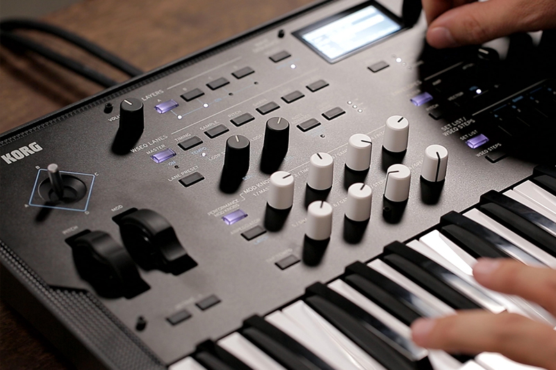The 2020 Wavestate's performance interface, complete with Vector joystick