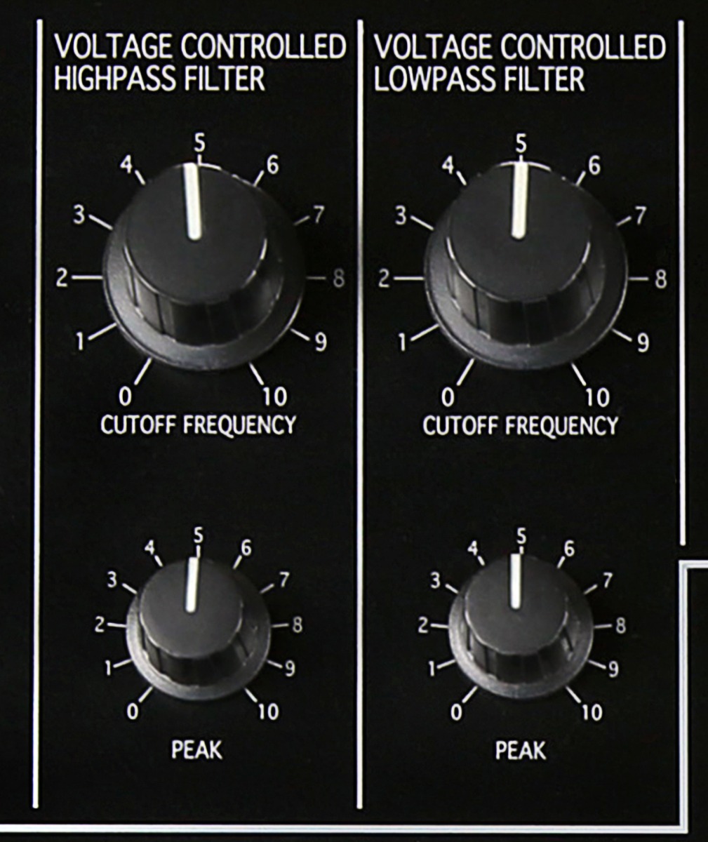 A photo of the filter section from Korg's reissued MS-20 mini.