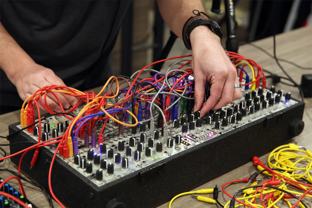 Alex's setup for his performance/presentation on the WMD Metron