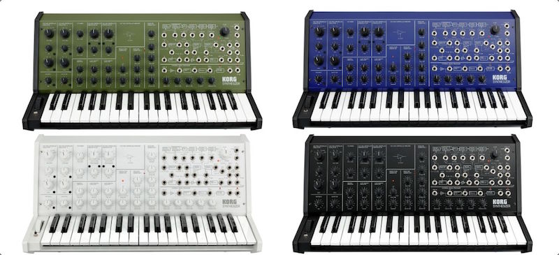 Four color options for the Korg MS-20 FS