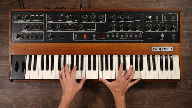 The iconic Sequential Circuits Prophet-5.