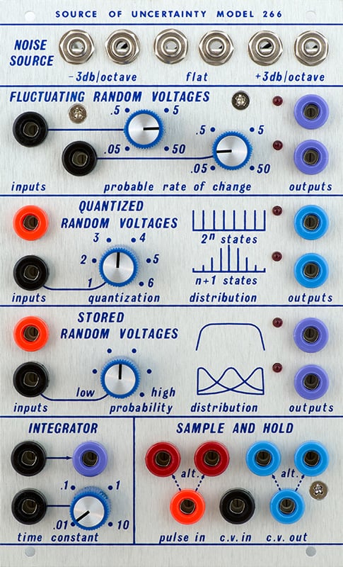 Front panel detail of a modern adaptation of the Buchla 266