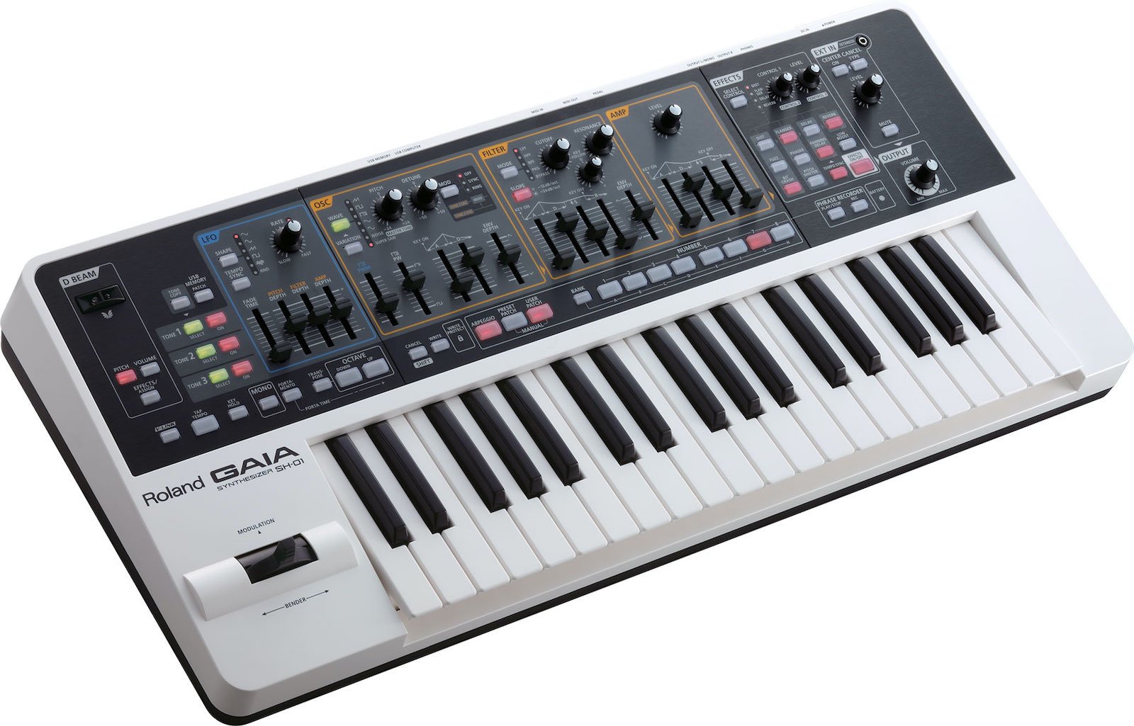 The Roland GAIA SH-01—one of their most popular synthesizer offerings of the 21st century.