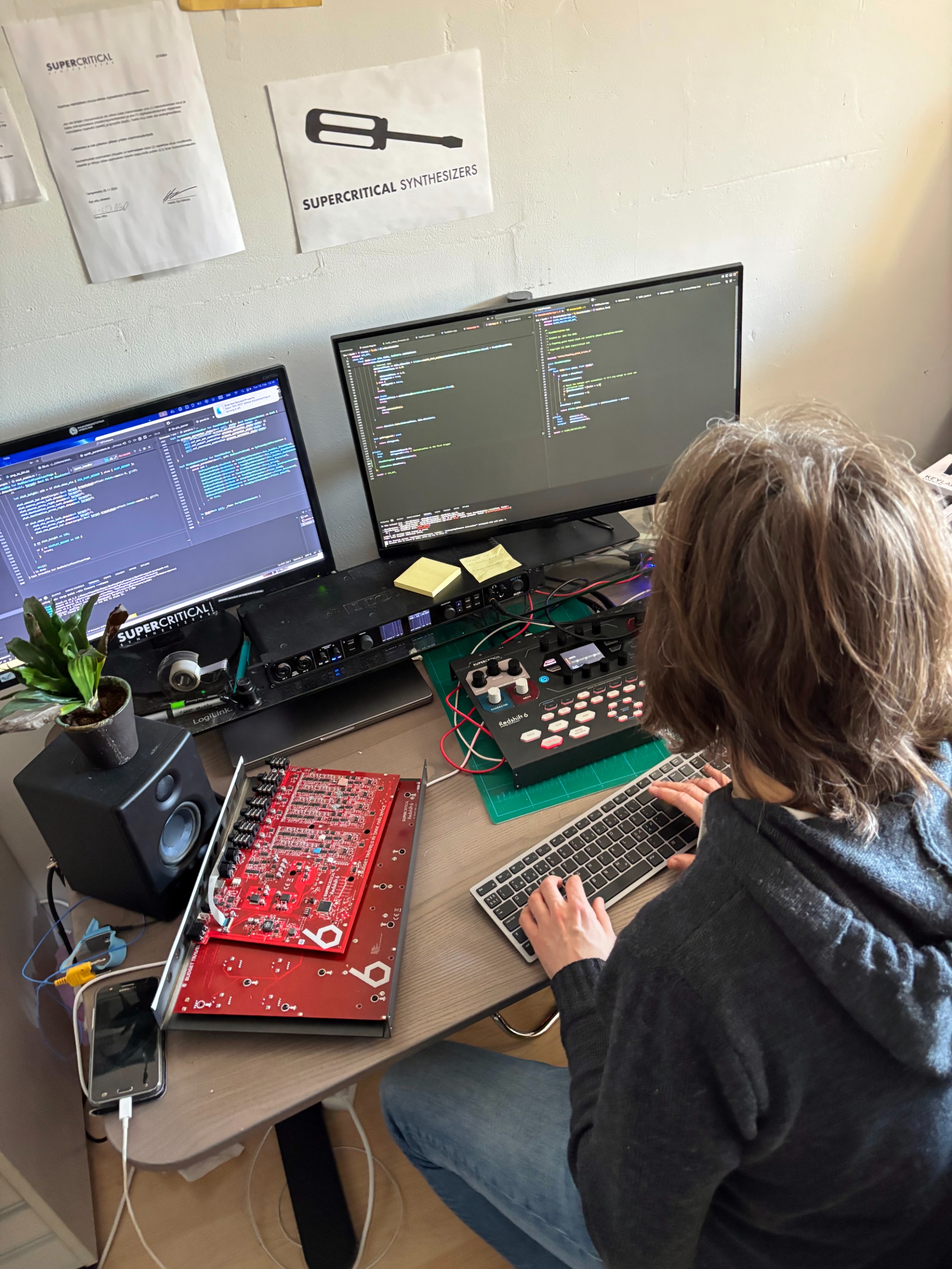 Timo busy at work on Redshift 6 firmware.