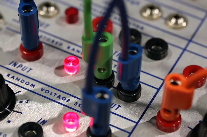 Random voltage section detail from a modern clone/work-alike of a Buchla 212 Dodecamodule