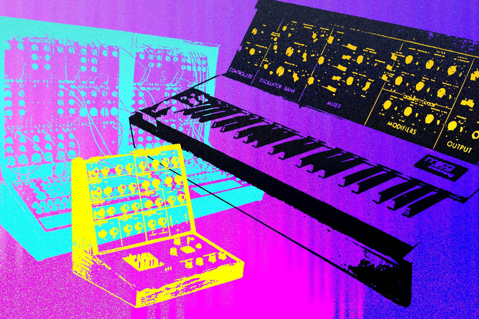 Electronics EM-15  70's vintage stereo Synth keyboard USSR Soviet 